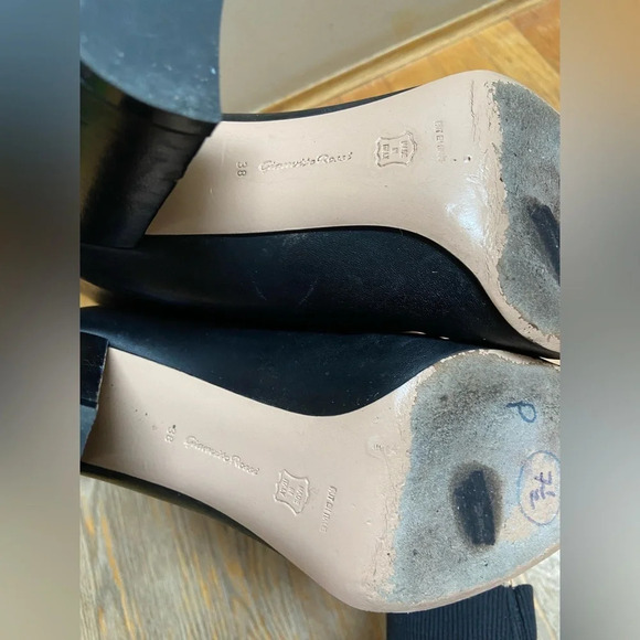 Gianvito Rossi half knee high lambskin leather boots  Sz 38 - Picture 14 of 16